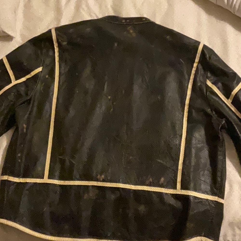 Distressed leather jacket - Picture 6 of 8